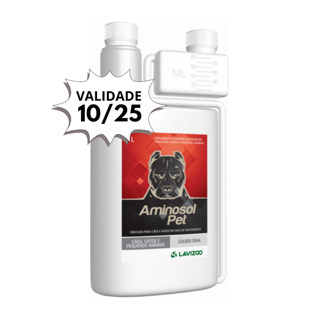 Suplemento Aminoácido Pitbull Aminosol Pet Lavizoo 1L | Shopee Brasil