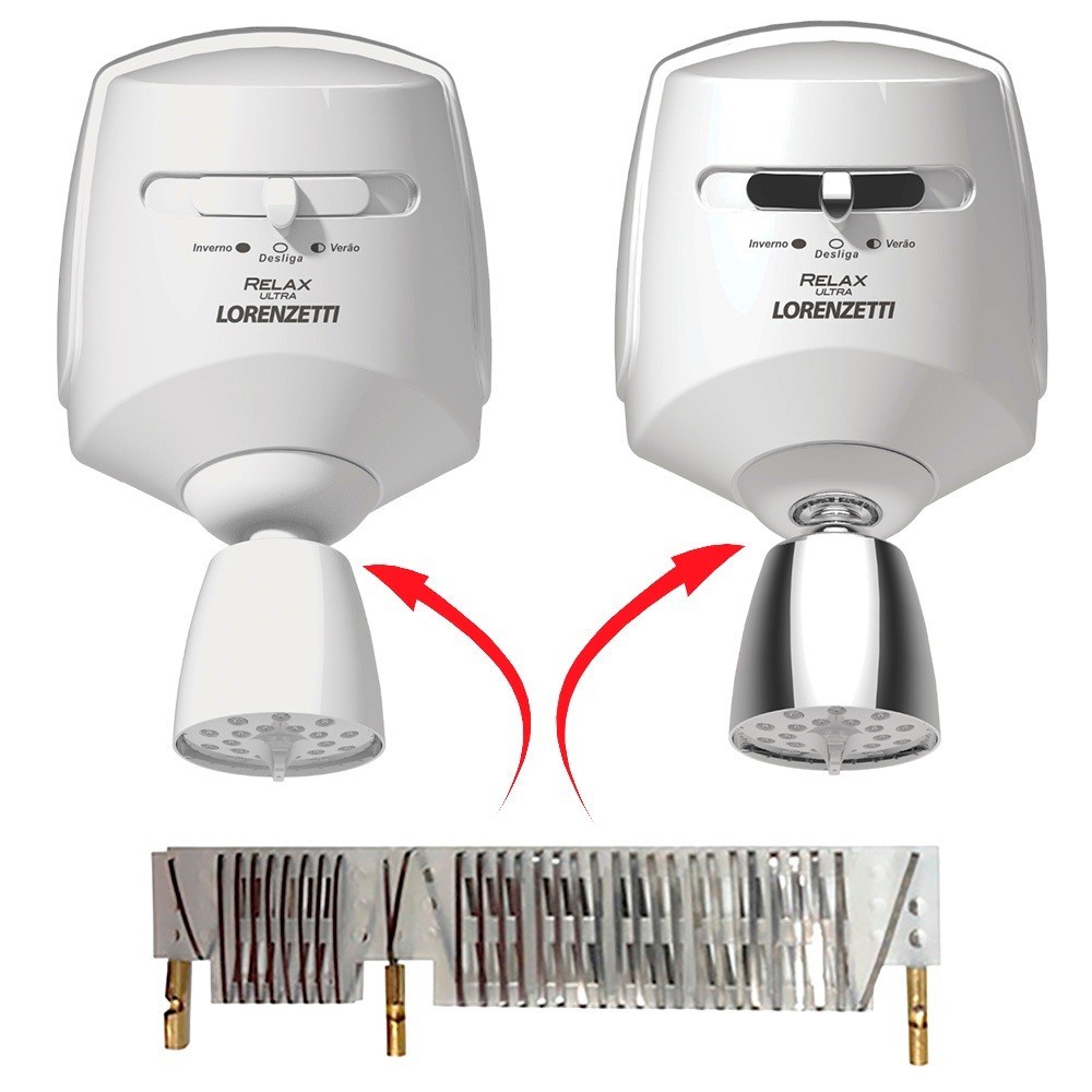 Kit de Resistencia 5500W/220V Chuveiro Lorenzetti Loren Bello ULTRA 3T ...