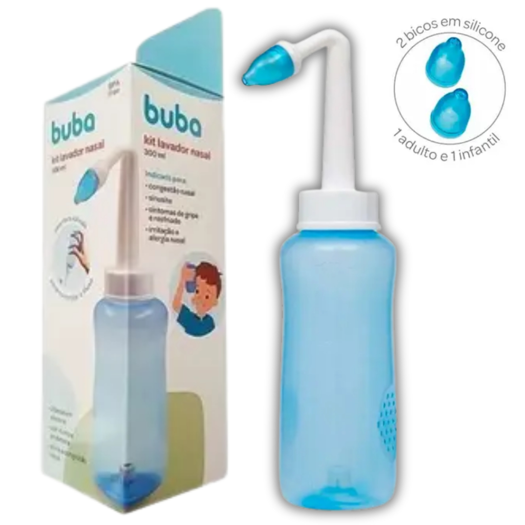 Garrafa Lavagem Nasal Infantil e Adulto 300 ml Buba, lavador nasal ...