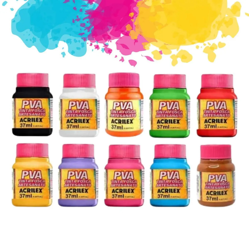 Tinta Pva Para Artesanato 37ml diversas cores- Acrilex | Shopee Brasil