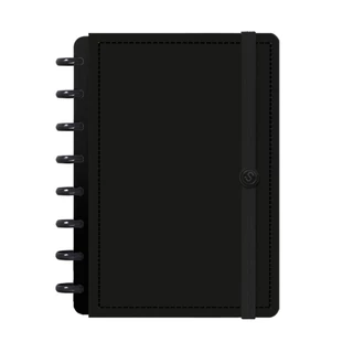 Caderno De Disco Inteligente Iscool Capa Dura 80 Folhas Solid Colors Preto