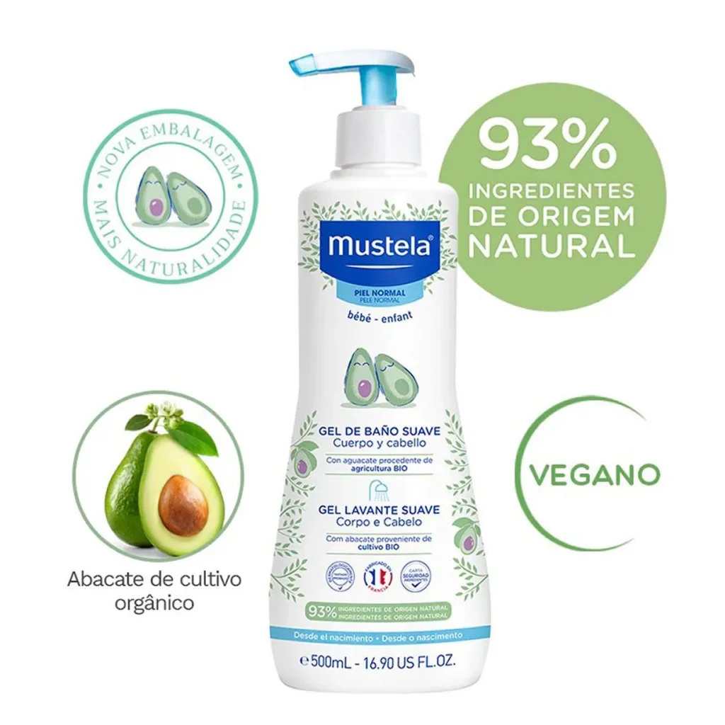 Gel Lavante Suave Mustela Bebê 500ml: Limpeza Delicada, Proteção desde o Nascimento e Alta Aprovação dos Pais