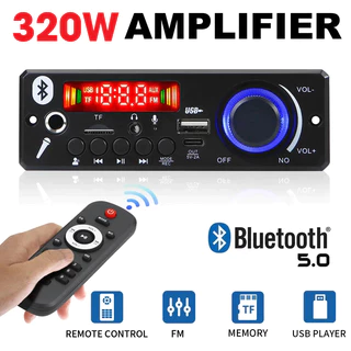 Super Potente Placa Amplificada MP3 Bluetooth 320W/240W/200W/120W Amplificador FM TF USB Microfone