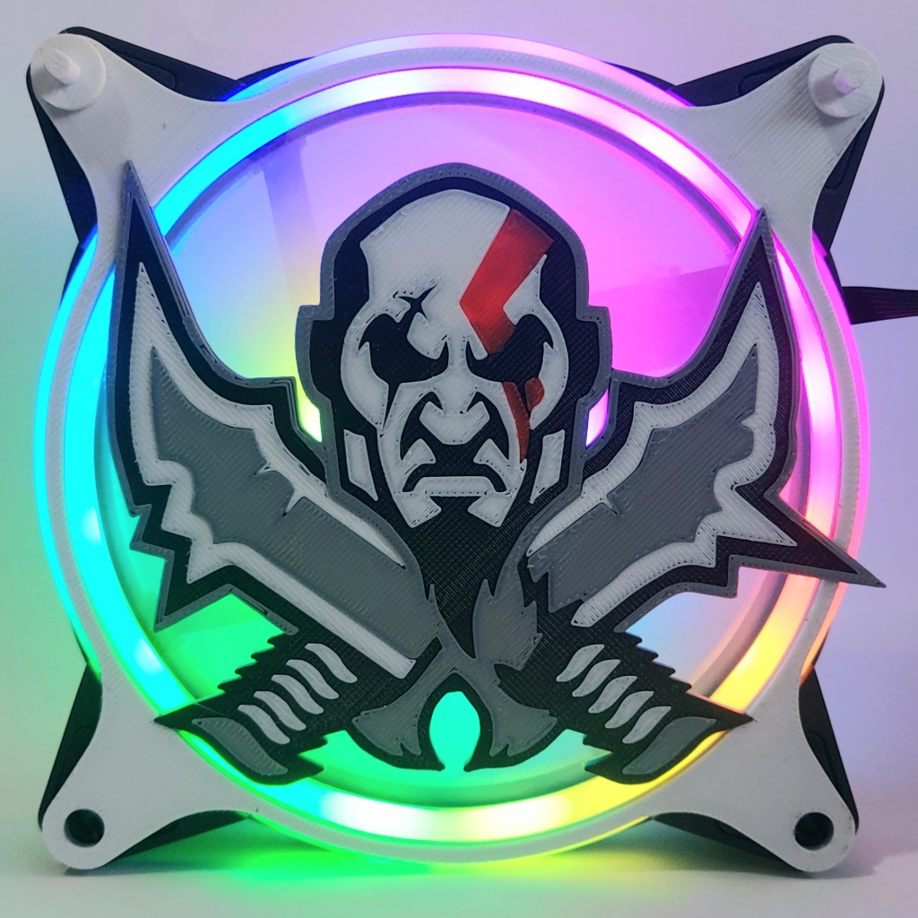 Grade Grelha Cooler Fan Grill 120mm God of War Kratos PC Gamer Setup ...