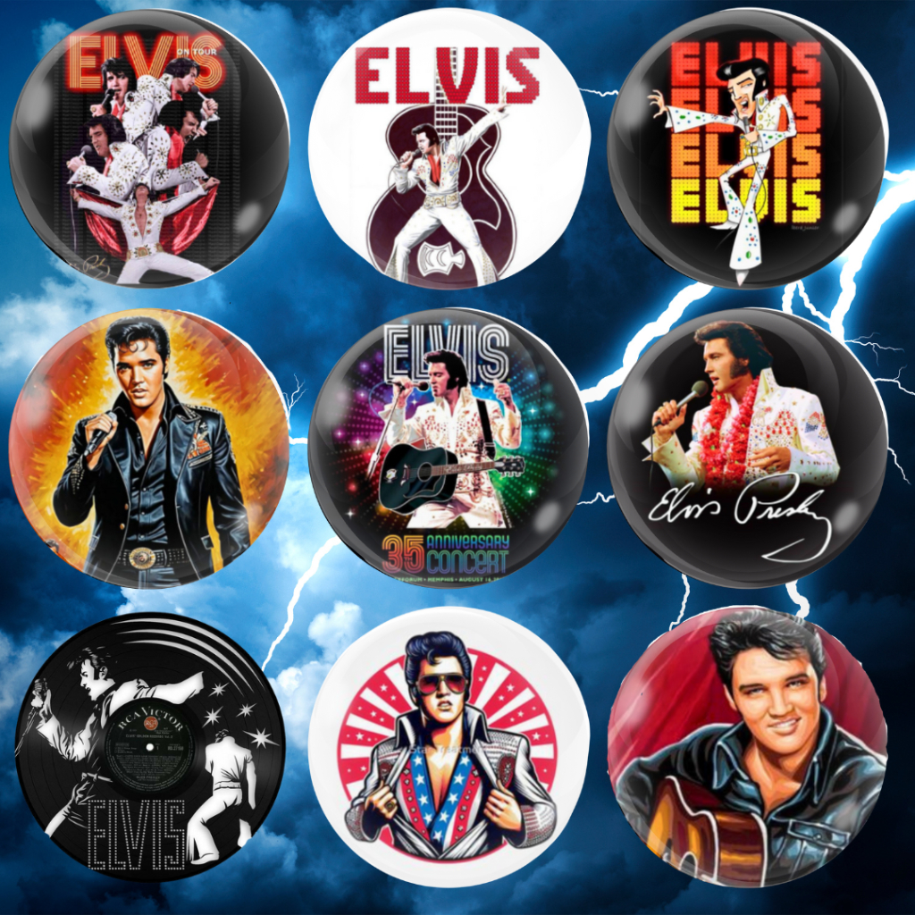 Kit Bottons Broches Elvis Presley (4,5cm) | Shopee Brasil