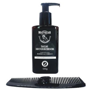 Balm Escurecedor Barba E Cabelo Muchacho 120ml Com Pente Aplicador