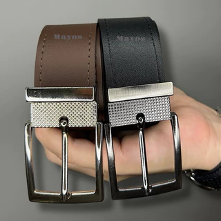 Kit 2 Cinto Masculino Dupla Face PRETO/CAFÉ - 125 CM.