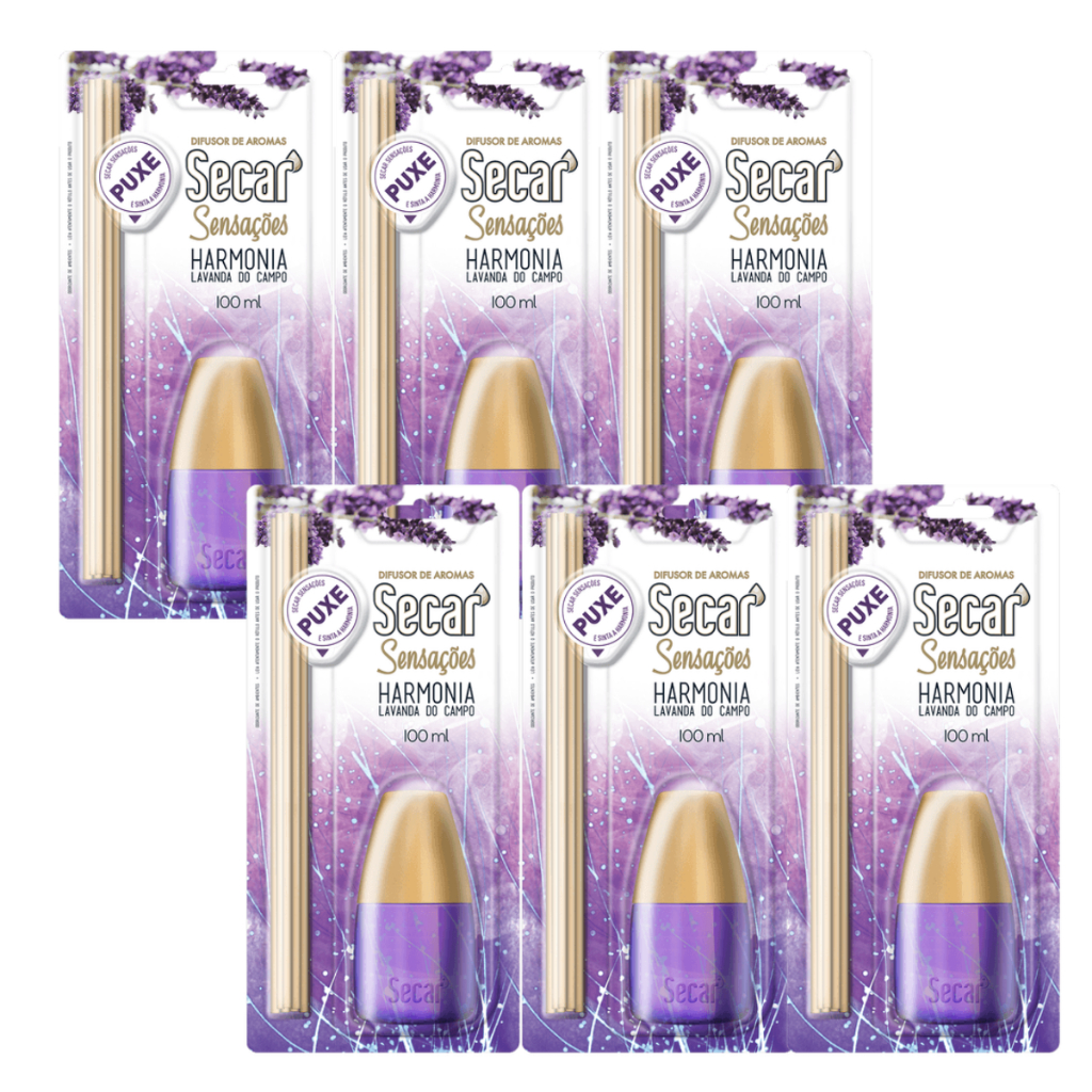 Kit 6x Difusor de Aromas Secar 100ml Aromas - Aromatizador de Ambientes ...