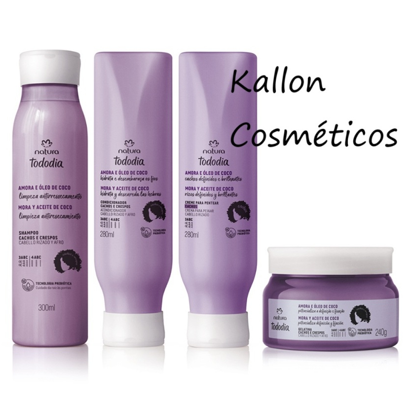 Kit Tododia Cachos, Para Cabelos Cacheados, Natura Cosméticos, Shampoo ...