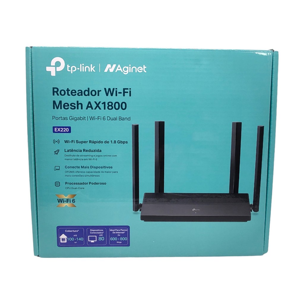 Roteador Wi-Fi 6 Dual Band Ax1800 Easy Mesh Gigabit ULTRA RAPIDO