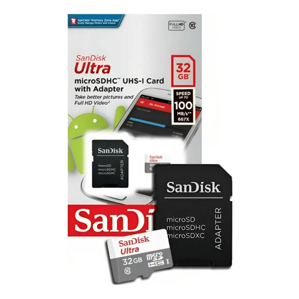 Cartão Memória Sandisk Ultra 32gb 100mb/s Classe 10 Micro sd