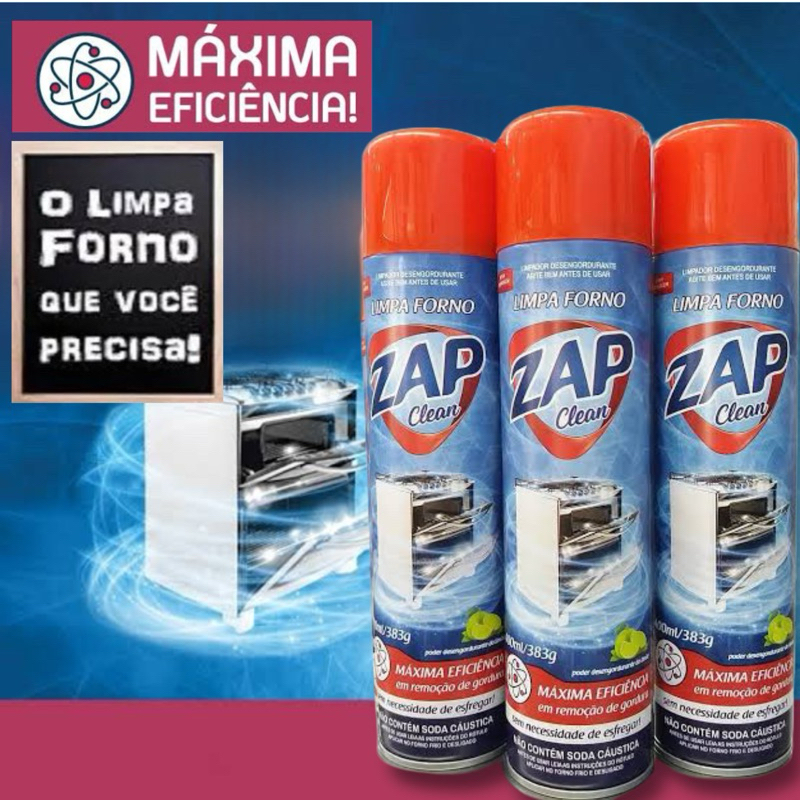 Limpa Forno Spray para Fogão Remove Gordura Impregnada (ZapClean ...
