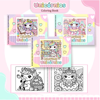 Caderno Livro de colorir Unicórnio em Oferta na Shopee