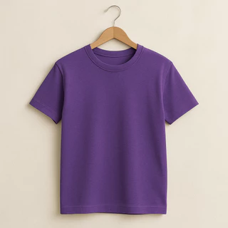 Camiseta Básica Roxa e Outras Cores Vivas 100% Algodão 30.1 Masculina Feminina Unissex