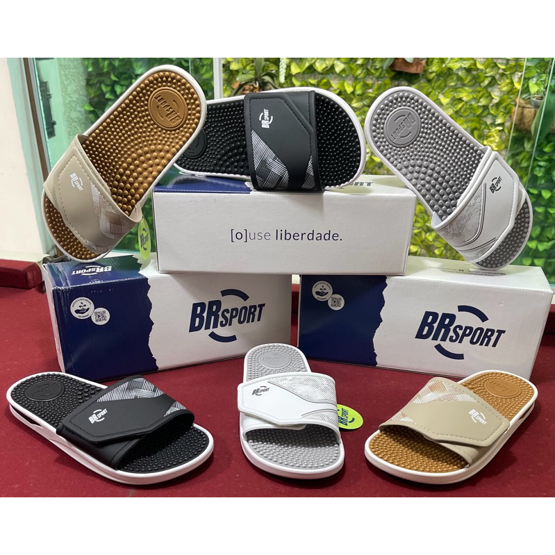 Chinelo Masculino Slide Massageador Velcro Beira Rio 2254128