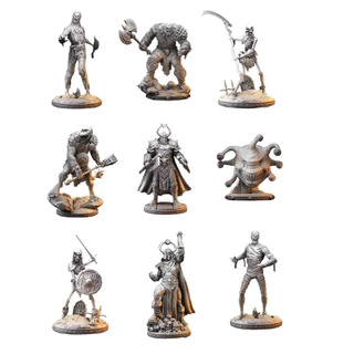 Kit Completo Miniaturas Monstro Vilão RPG Impressão 3D para D&D Dungeons and Dragons DnD