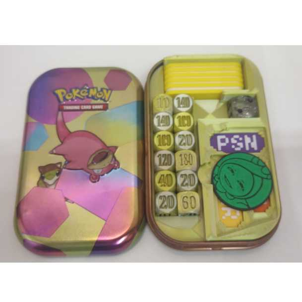Mini Latas Pokémon TCG | Mini Lata + Estojo + Marcadores + Contadores | Kit Completo