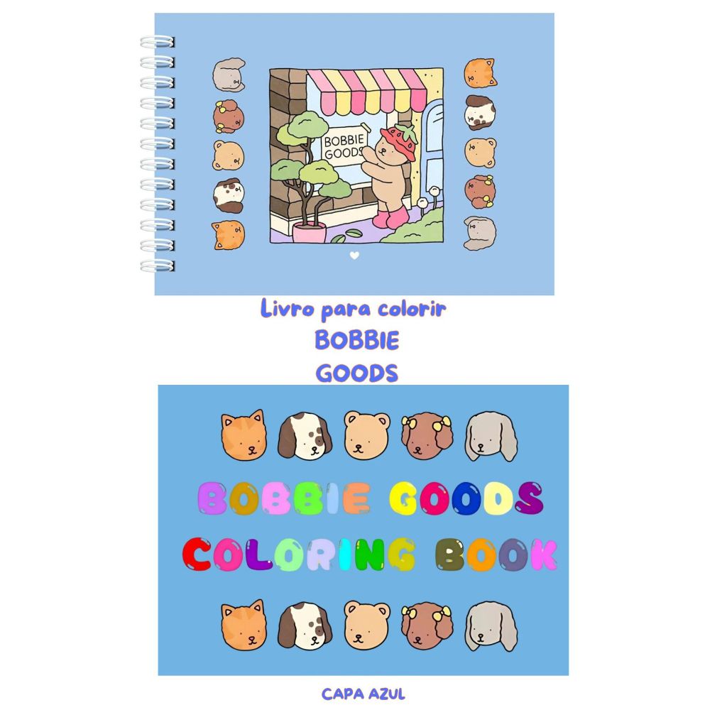 LIVRO BOBBIE GOODS CAPA AZUL COM 40 PÁGINAS | Shopee Brasil