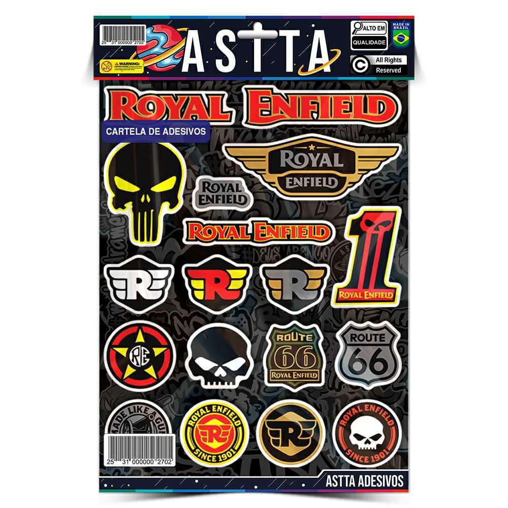 Cartela de Adesivos Royal Enfield Hunter 350 Liso Sem Resina 22cm ...