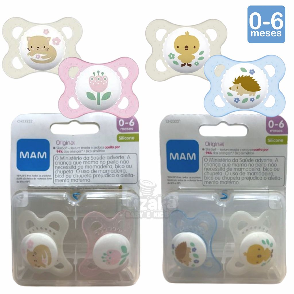 Chupeta MAM Original 0-6 meses Embalagem Dupla - Bebe Recém Nascido RN ...