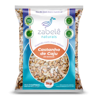 Castanha De Caju  1 Kg Torrada - Em Bandas Zabelê