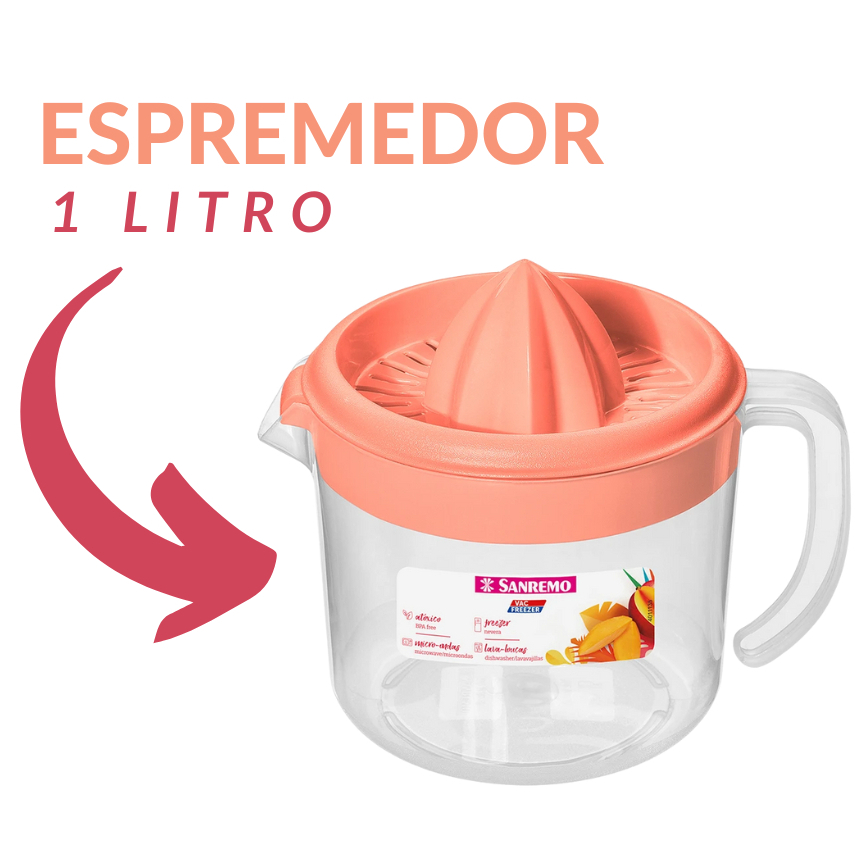 Espremedor Manual De Frutas Grande Resistencia Sanremo 1 Lit