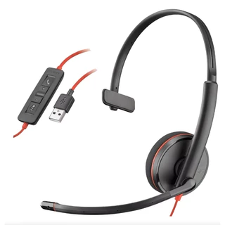 Headset Fone De Ouvido Mono Usb Premium com microfone flexível Ideal para Escritorio