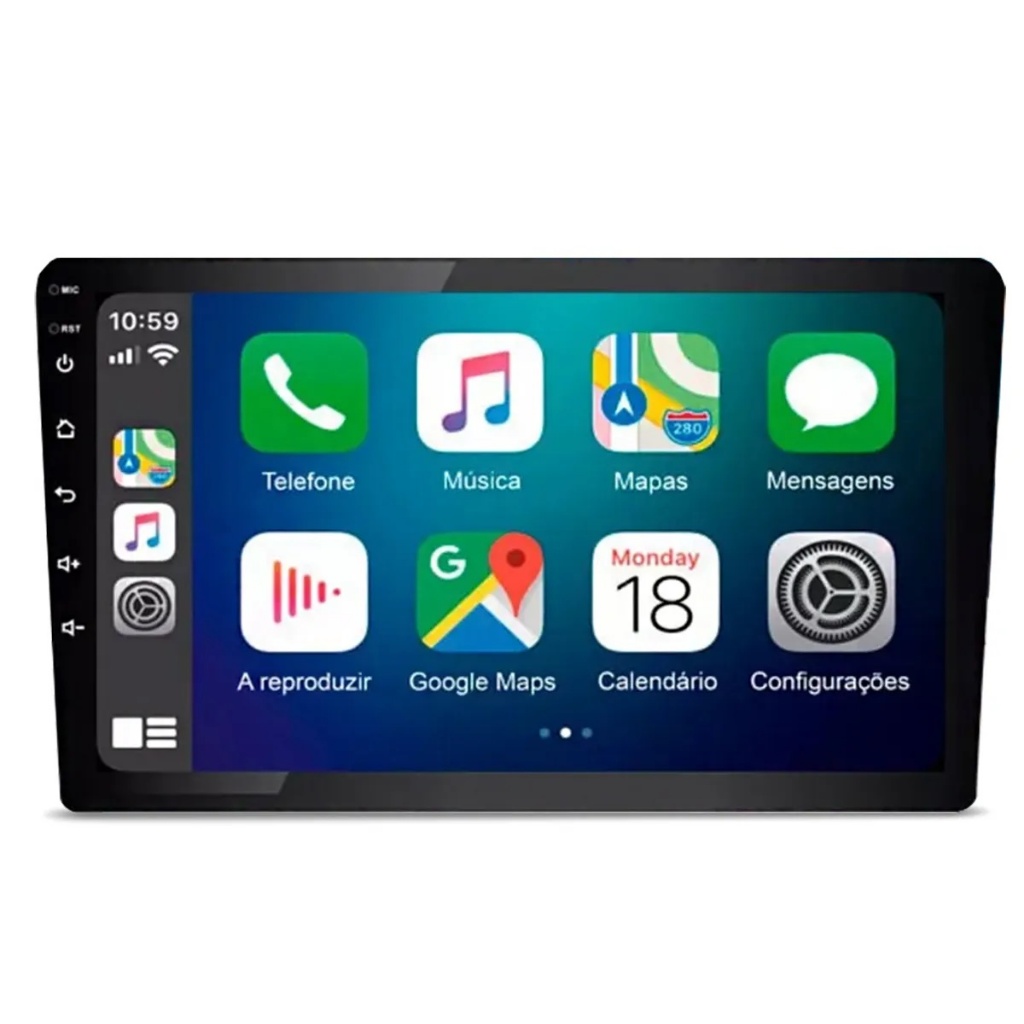 Central Multimidia MP10 Carplay AndroidAuto 9 Pol BT USB FM - Roadstar ...