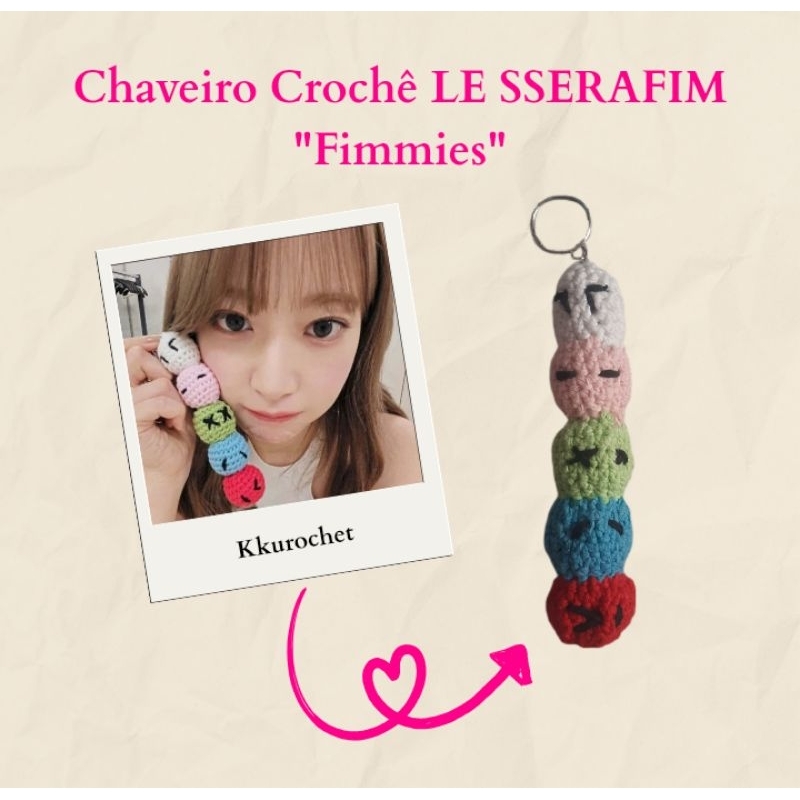 Kpop Chaveiro Crochê LE SSERAFIM 