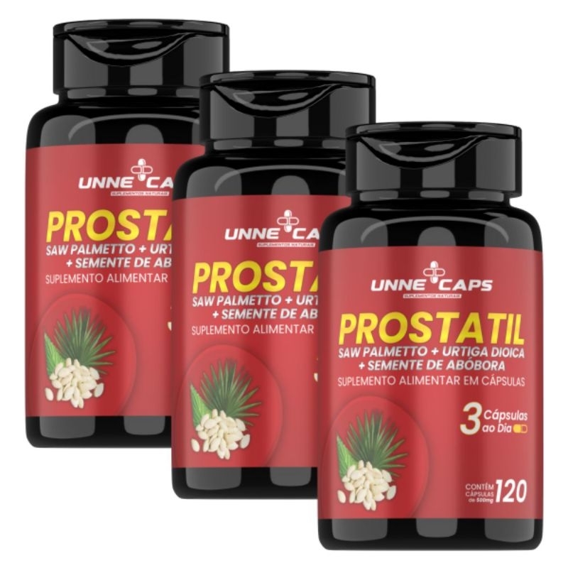 03x Prostatil Concentrado e Original - UNNE+CAPS - POTE de 120 cápsulas ...