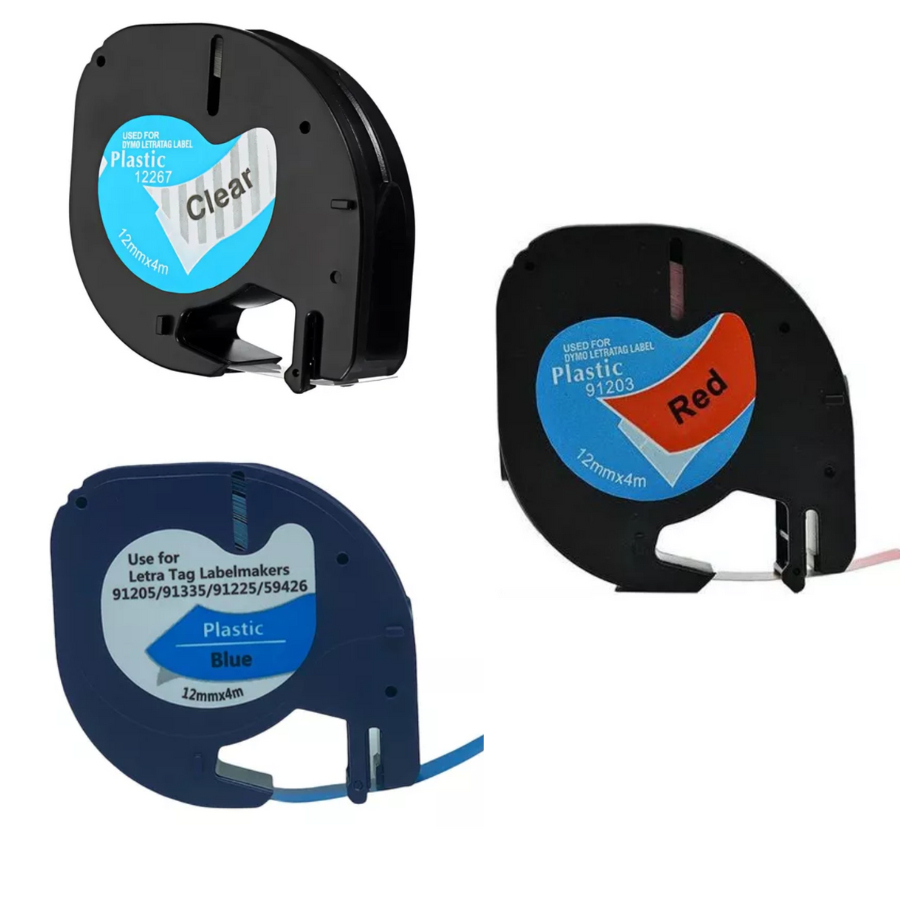 3x Etiqueta Rotulador Dymo Letratag LT-100H, Qx-50, Xr Compatível ...