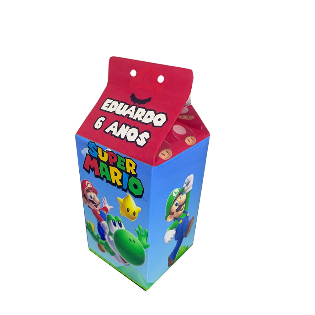 Caixinhas Super Mario Milk Para Festas De Aniversários e Lembrancinhas ...