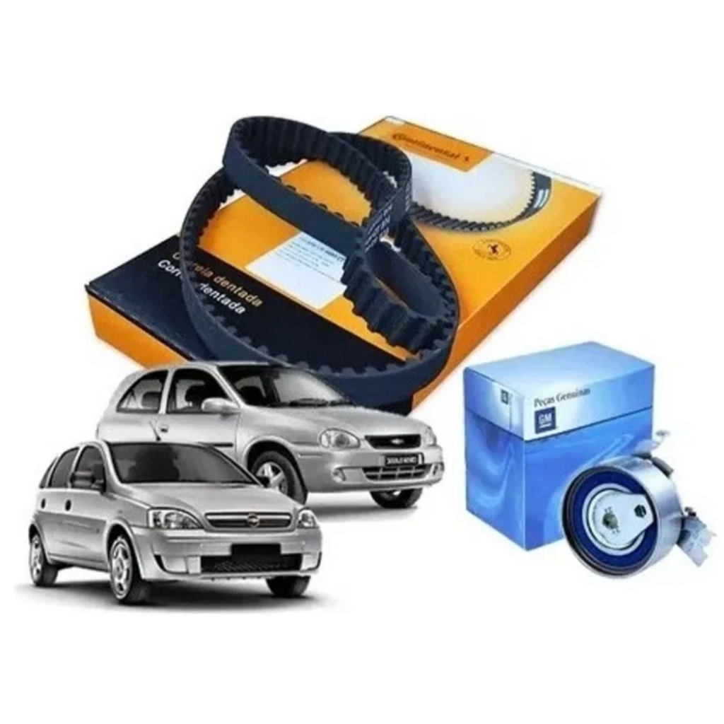 Kit Correia Dentada e Tensor Corsa Wind 1.0 1996/2006 Contitech
