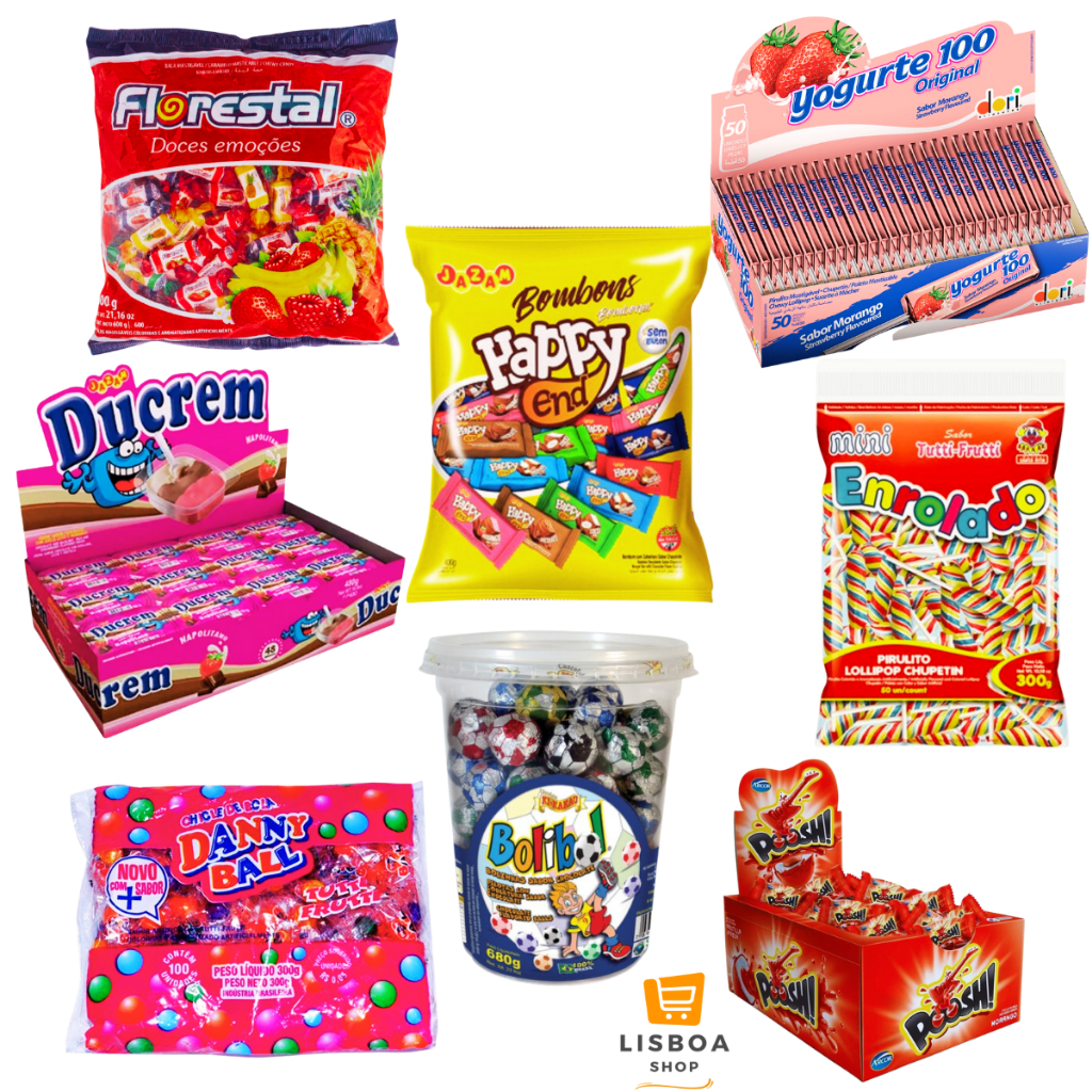 Doces Para Lembrancinhas Kit 60 Sacolinha Surpresa Guloseimas ...