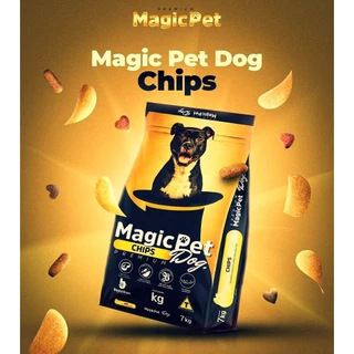 RAÇÃO 15KG PREMIUM COM CHIPS DE BATATA MAGIC PET DOG ADULTO PARA CÃES TODAS AS RAÇAS