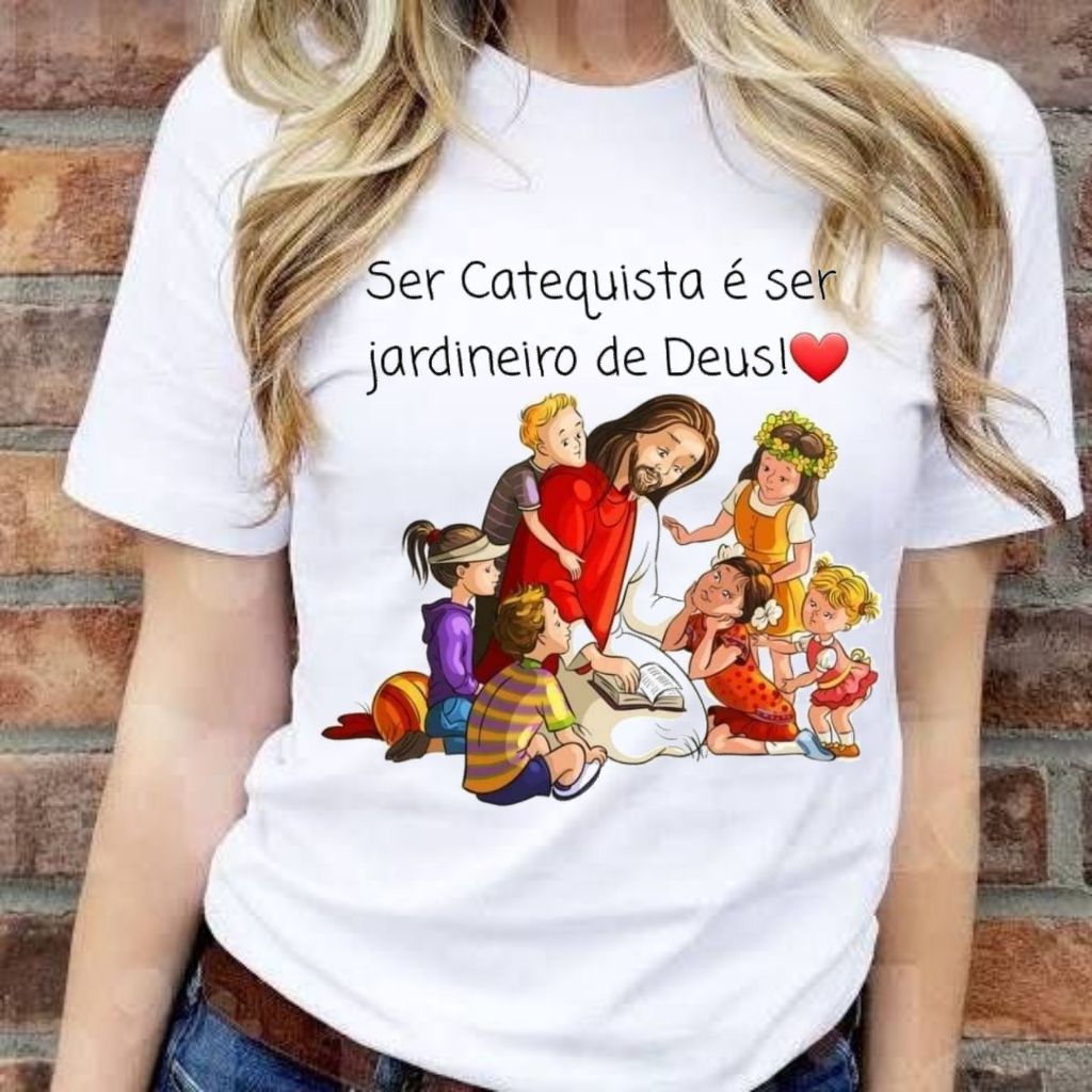 Camiseta Tshir Blusa feminina Catequista catequese igreja catolica ...