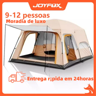 JOYFOX Barraca Camping Acampamento 9-12 Pessoas Grande Família Lux barraca 8 pessoas impermeável em Oferta na Shopee