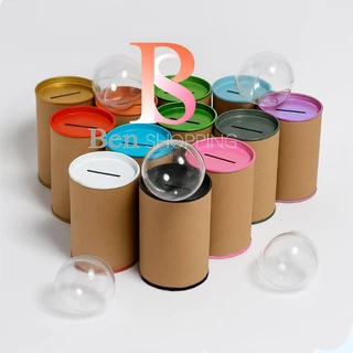 60 itens - 30 un cofrinhos/porta moedas 10x6 cm + 30 un esfera  bola acrilica 6,5cm, festas ,  personalizar em Oferta na Shopee