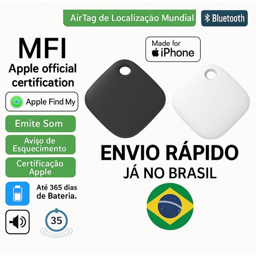 Rastreador Smart AirTag MFI para Iphone Localizador GPS Mala Pet Carro ...