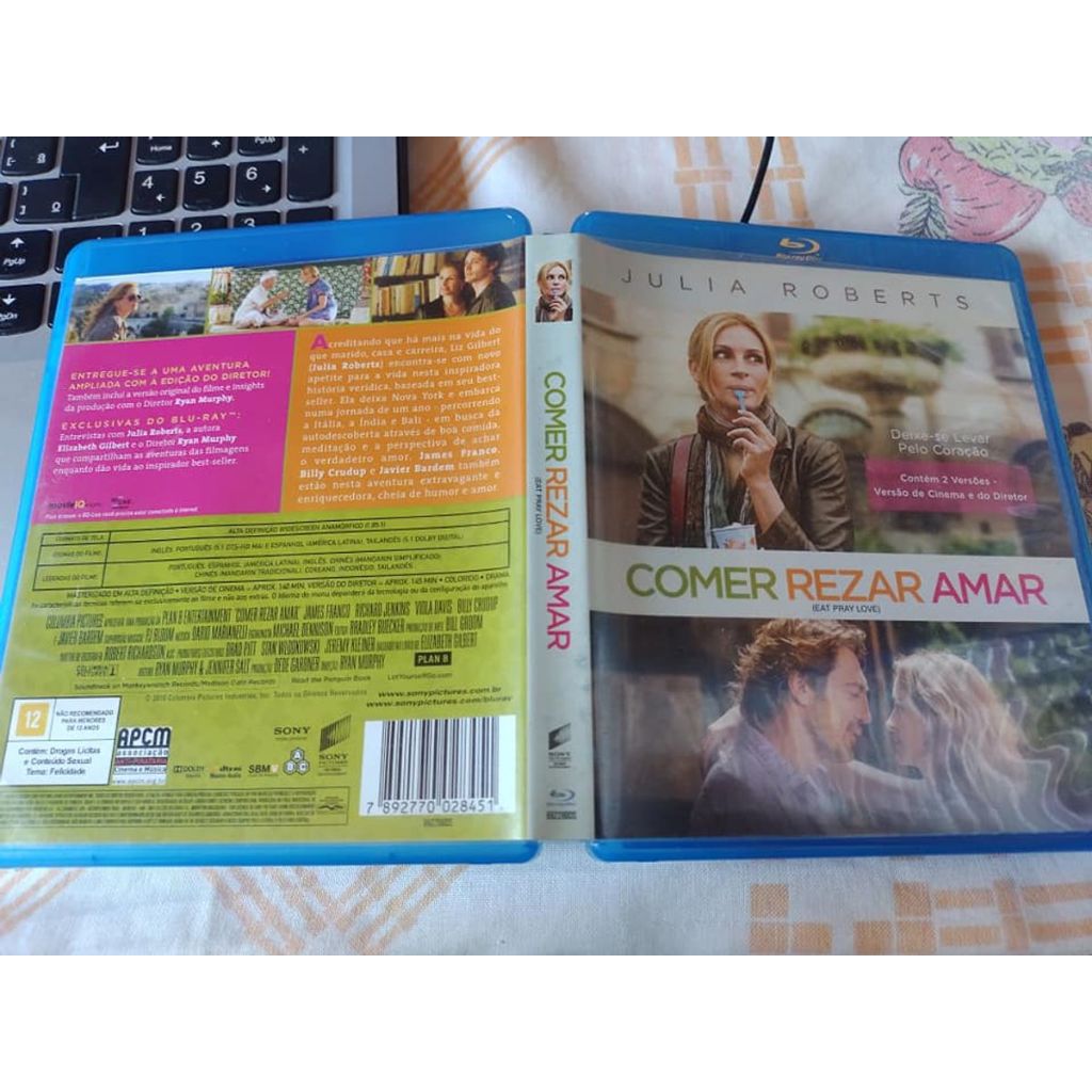 Comer Rezar e Amar - Bluray Filme com Julia Roberts Dublado | Shopee Brasil