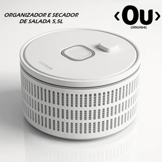 Secador de Salada 5.5L Organizador Geladeira Manual Folhas Giratório Legumes Verdura Alface Alimento em Oferta na Shopee
