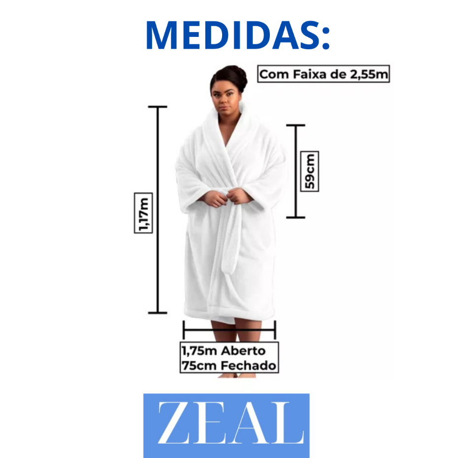 Roupão Robe XXG Plus Size Microfibra Extra Macia Feminino