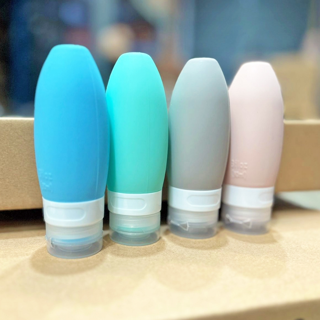 KIT 4 Frascos De Silicone Para Viagem 90ml Cada Shampoo Hidratante ...