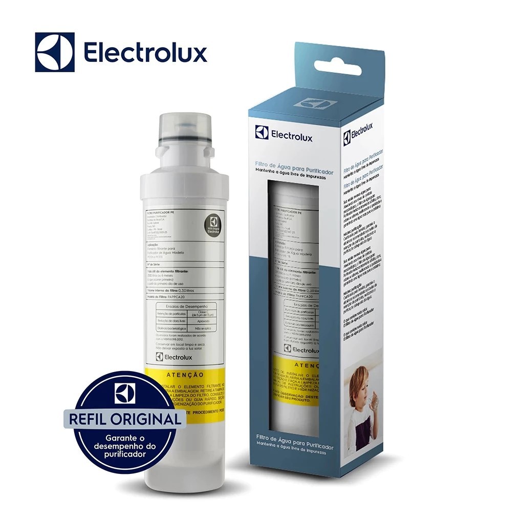 Filtro Refil Água para Purificador Electrolux Original PAPPCA40 PE11B PE11X PC41B PC41X PH41B PH41X
