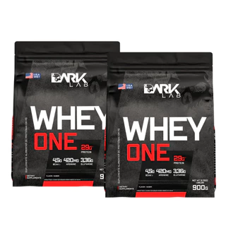 Kit 2x Whey Protein One Refil 900g Dark Lab - Proteina com BCAA, Glutamina, Arginina
