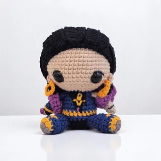 Boneca Reyna em amigurumi/crochê - Decoração de Valorant