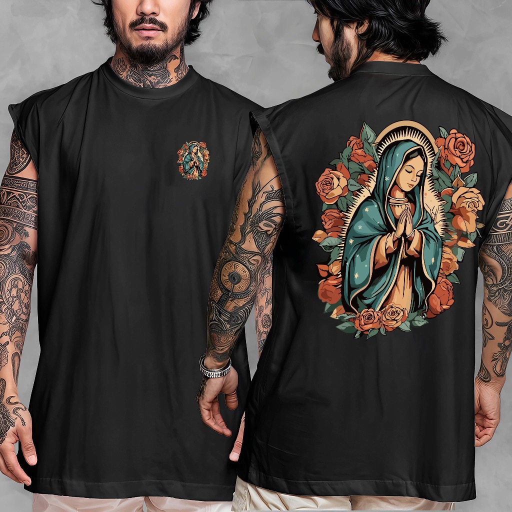 Regata Camiseta Oversized Estampa Nossa Senhora Exclusiva