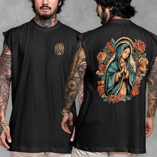 Regata Camiseta Oversized Estampa Nossa Senhora Exclusiva