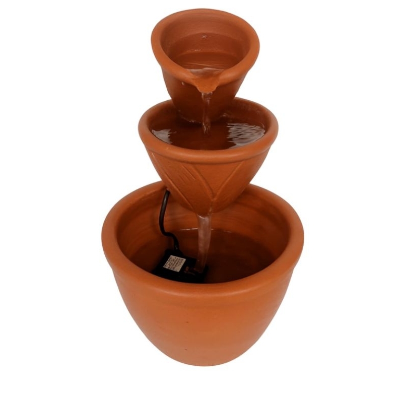 Fonte de Água em Barro com Bomba Bivolt - Completa e Montada | Shopee ...