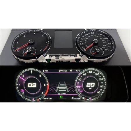 Painel Digital volkswagen golf tsi gti cluster digital 2014 A 2019 tft qled